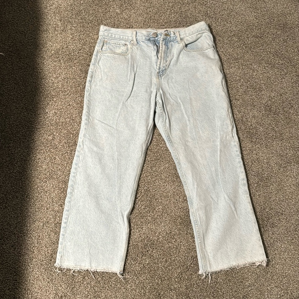 Men’s jeans, light blue denim, baggy fit